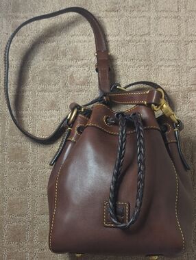Dooney & Bourke Chestnut Small Hattie Bucket Bag